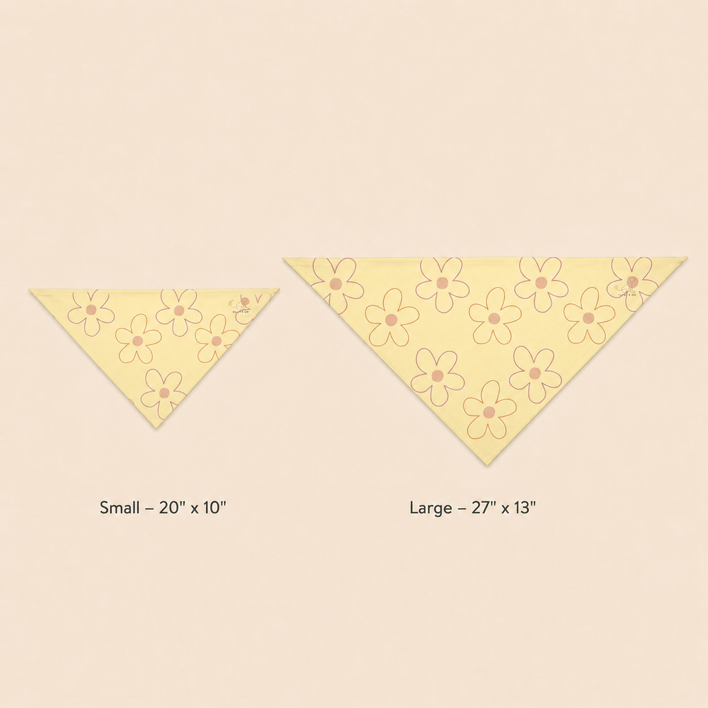Yellow Floral Pet Bandana