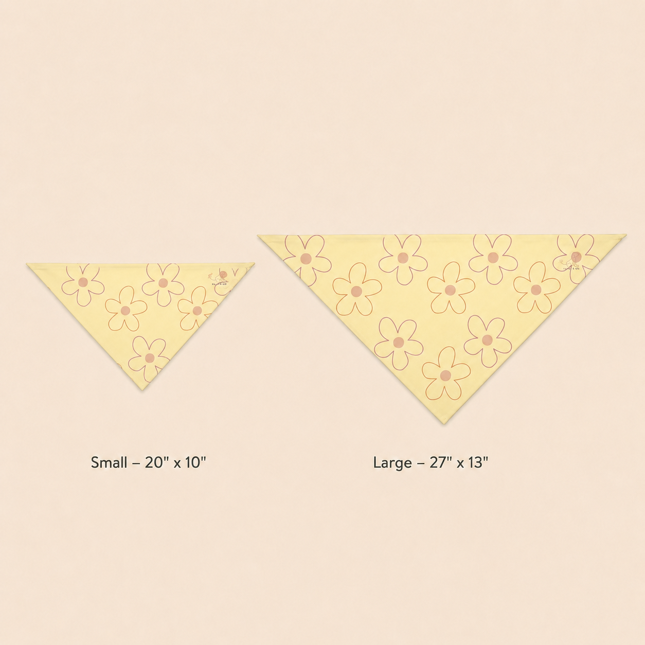 Yellow Floral Pet Bandana