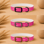 Pink Ribbon Dog Collar