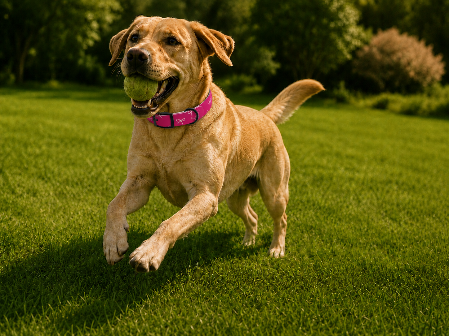 Pink Ribbon Dog Collar