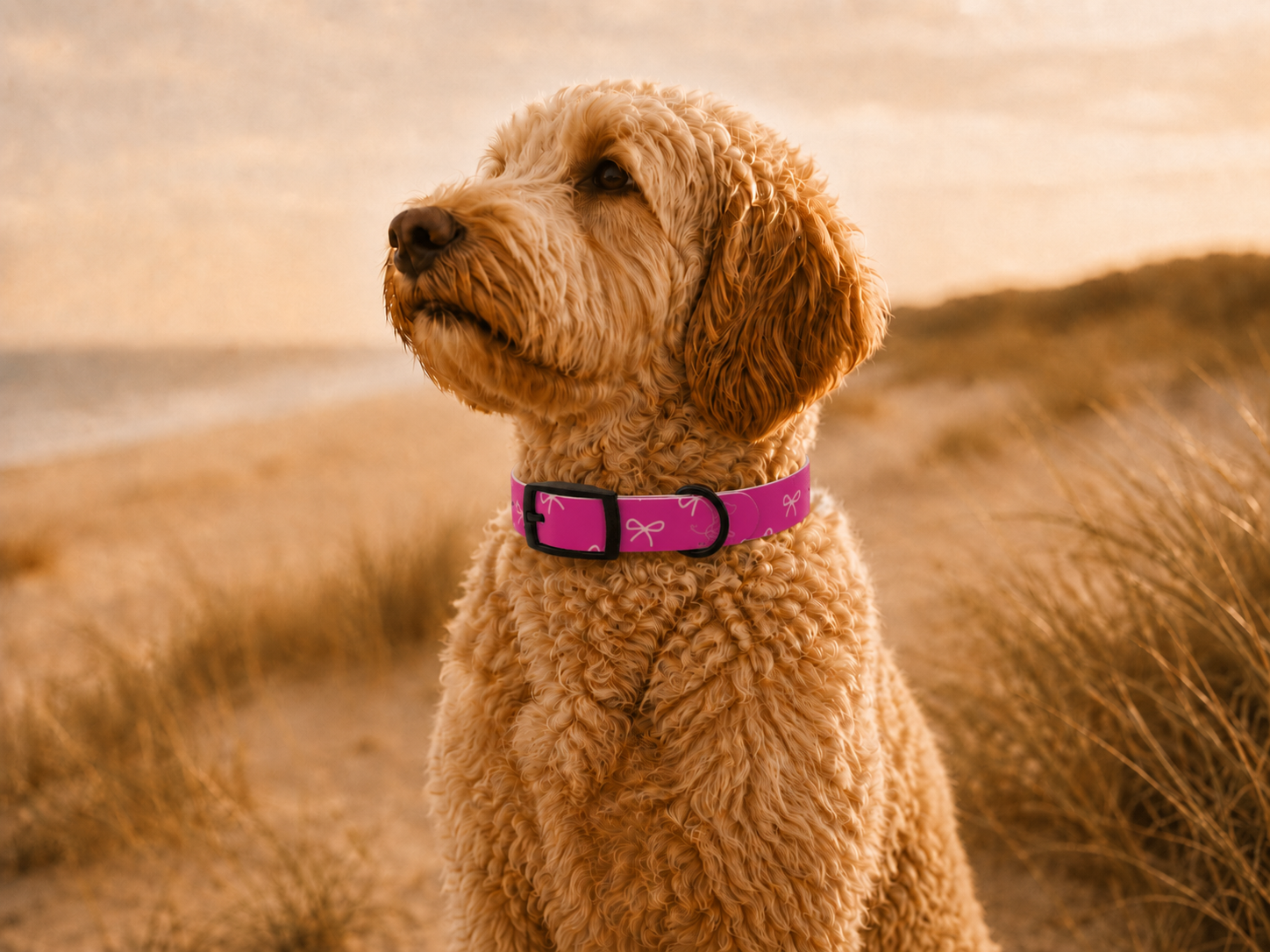 Pink Ribbon Dog Collar