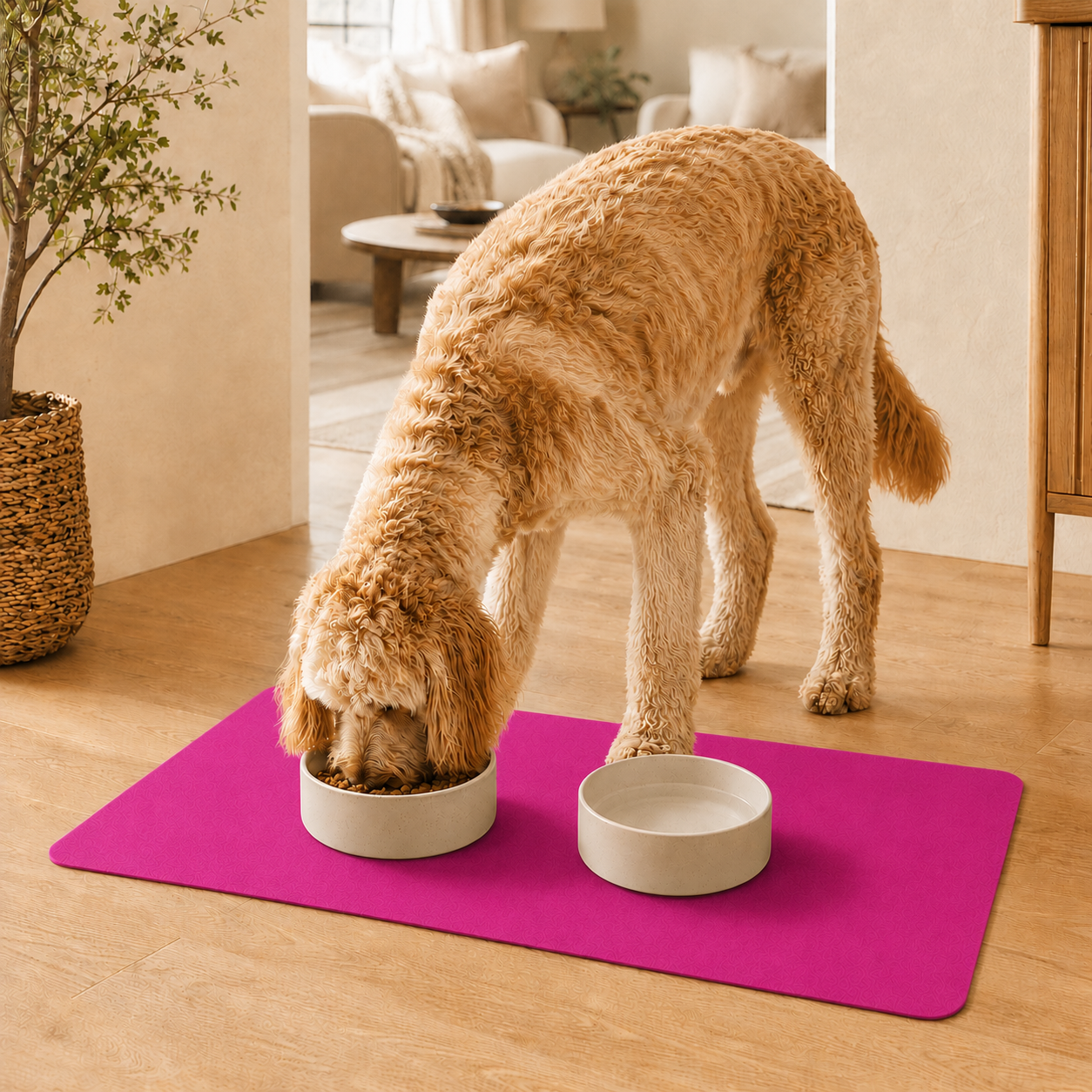 Pink Pet Feeding Mat