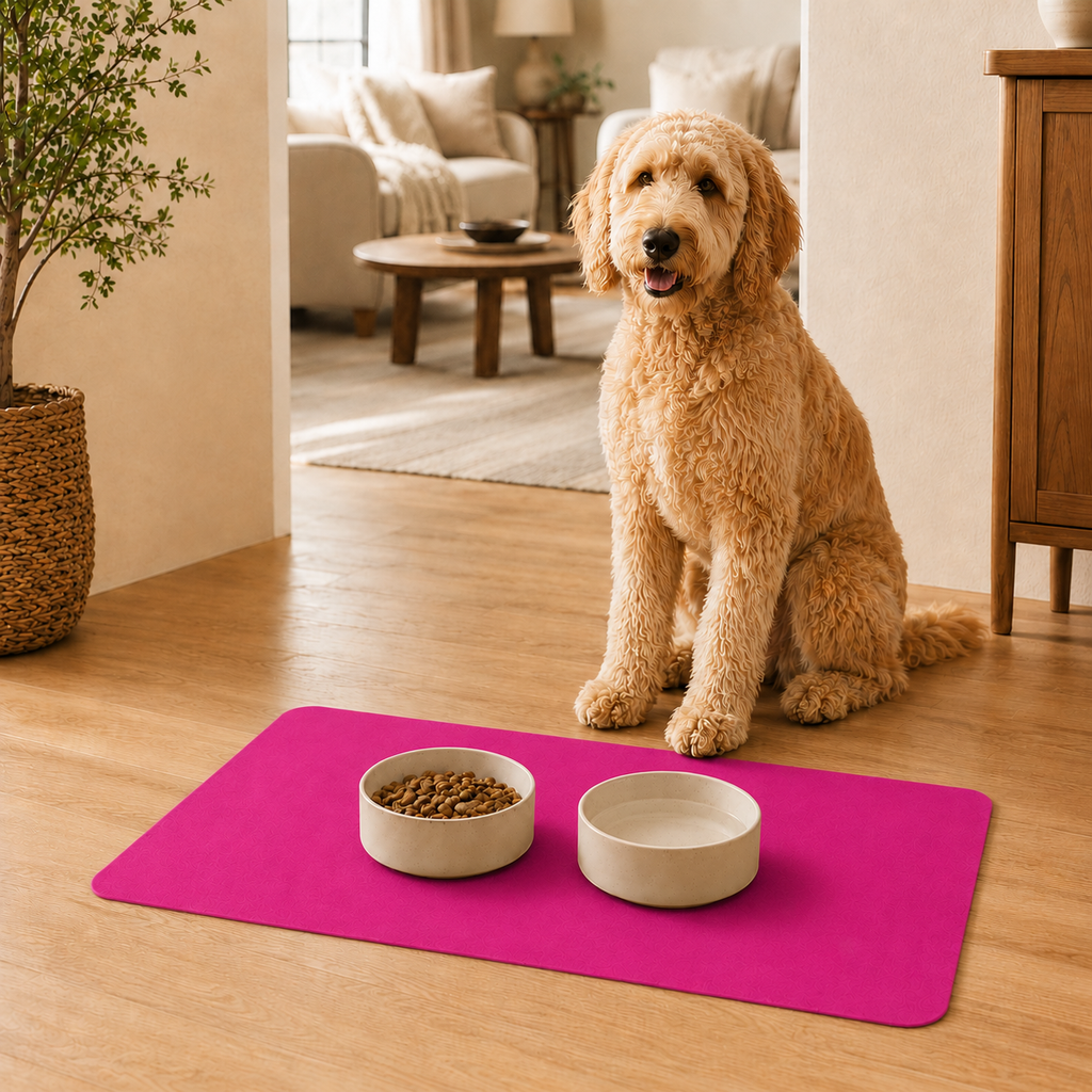 Pink Pet Feeding Mat