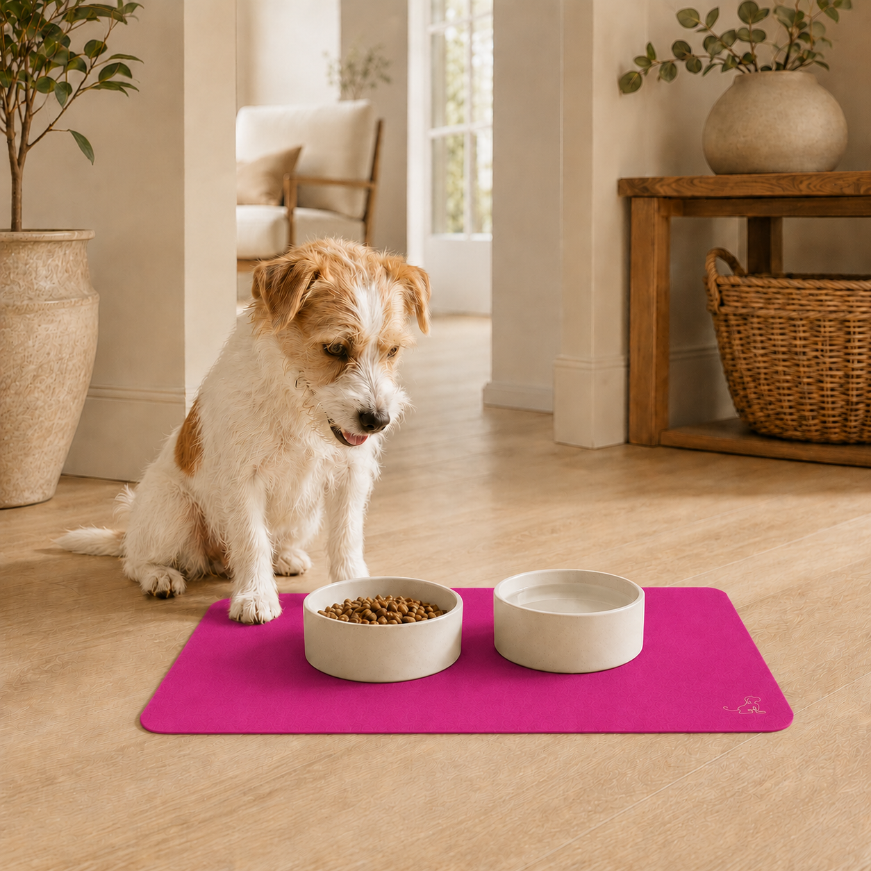 Pink Pet Feeding Mat