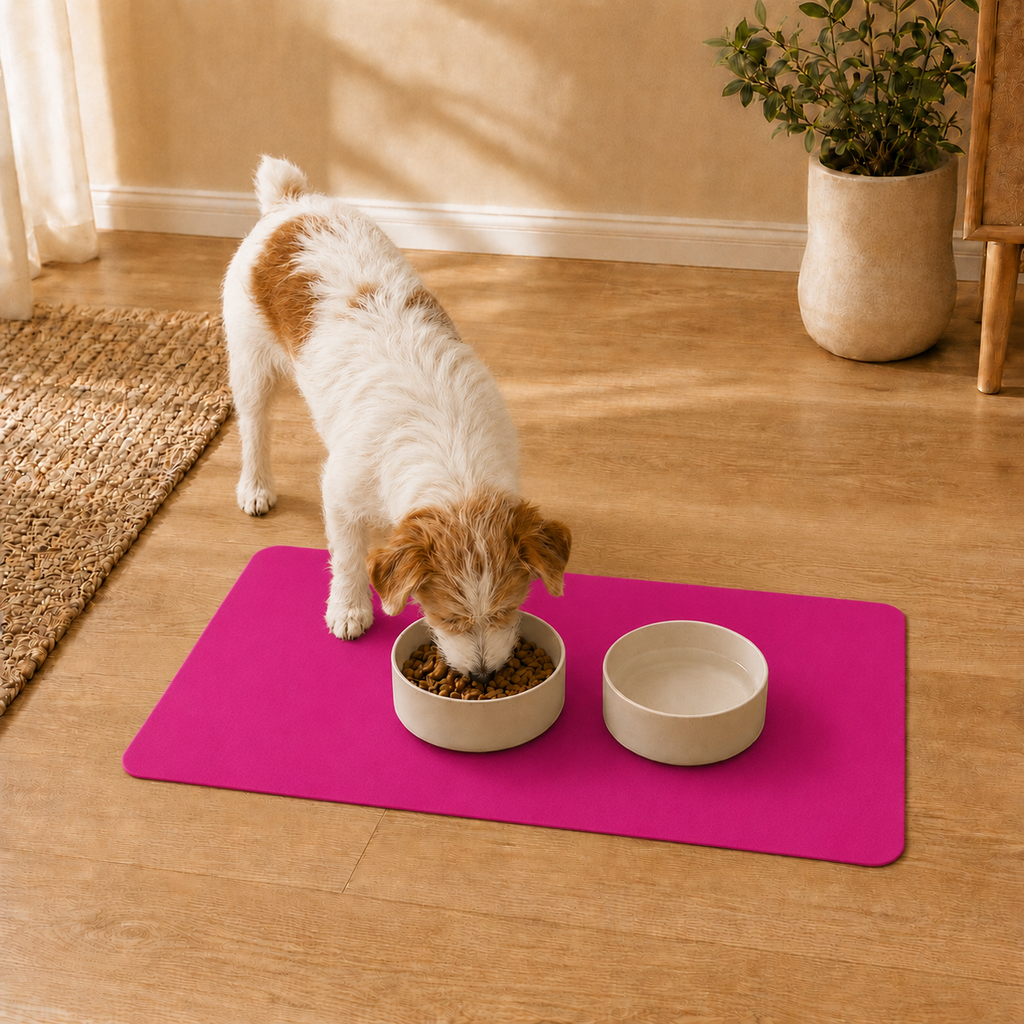 Pink Pet Feeding Mat
