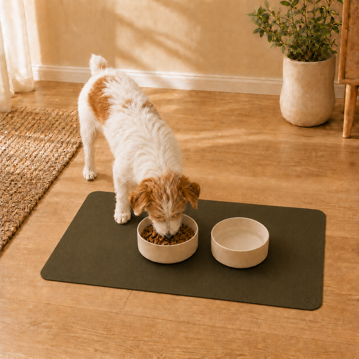 Green Pet Feeding Mat