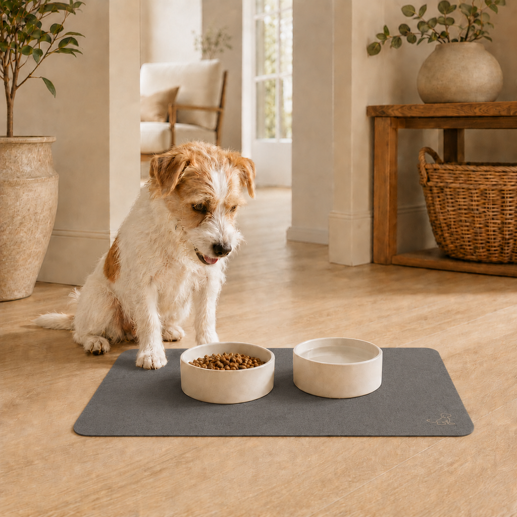 Gray Pet Feeding Mat