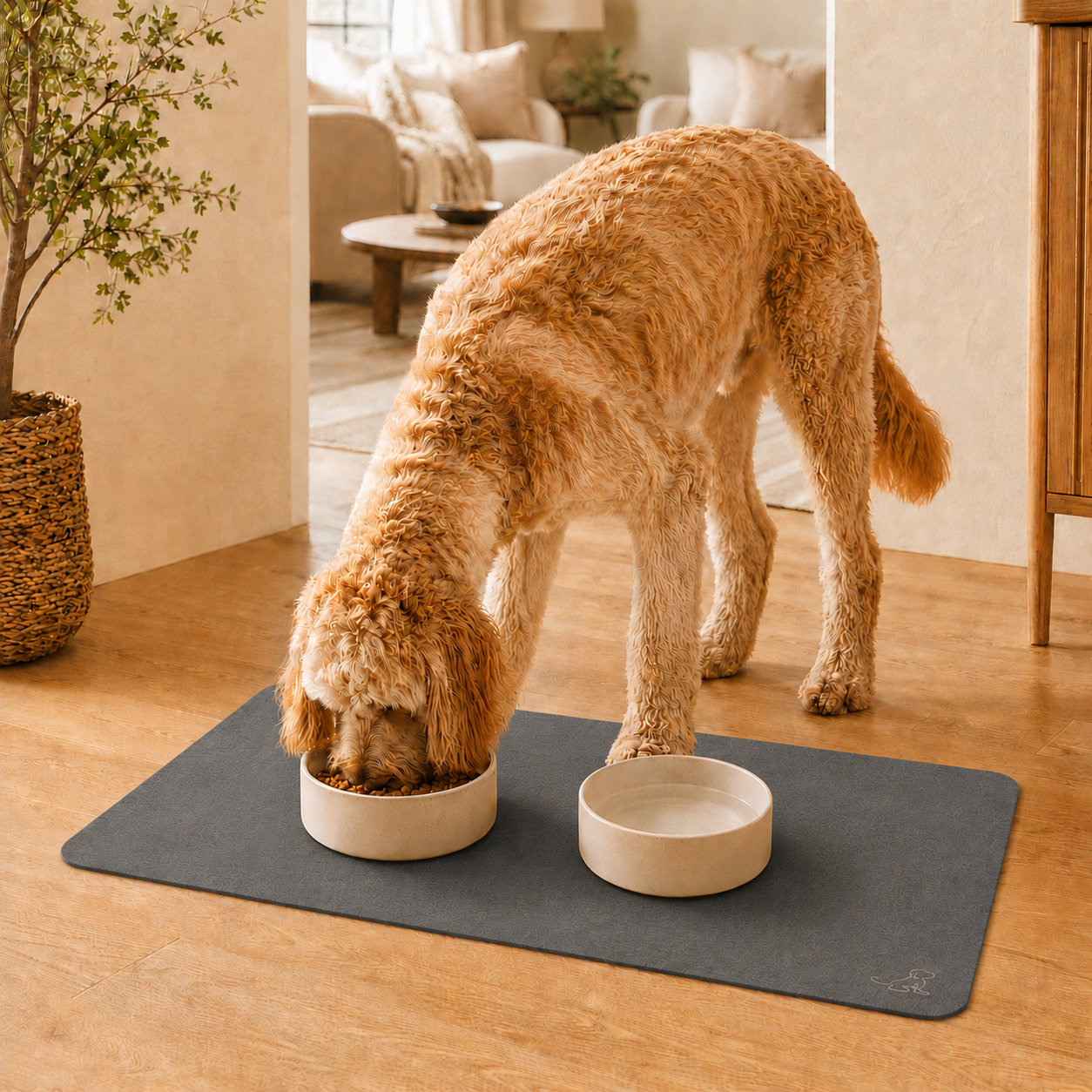 Gray Pet Feeding Mat