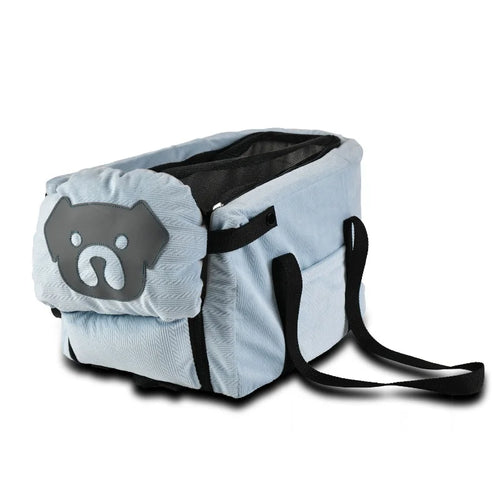 Foldable Pet Car Seat Cover Hammock with Safety Harness – Stable Travel Carrier for Dogs & Cats