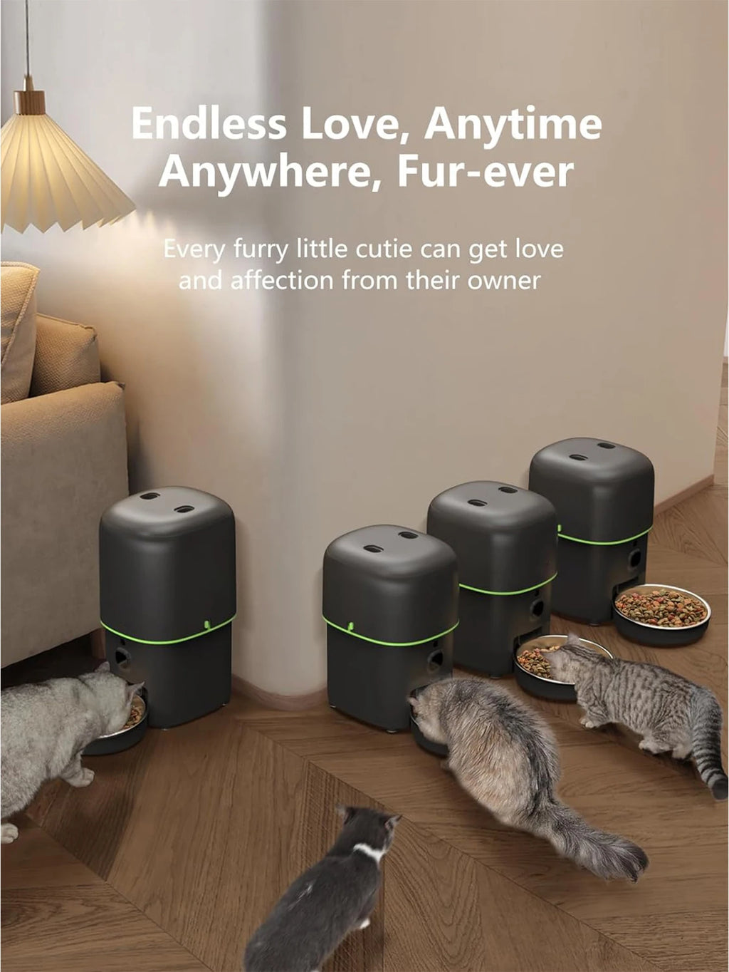 Smart Automatic Pet Feeder with Camera – WiFi App-Controlled Food Dispenser for Cats & Dogs