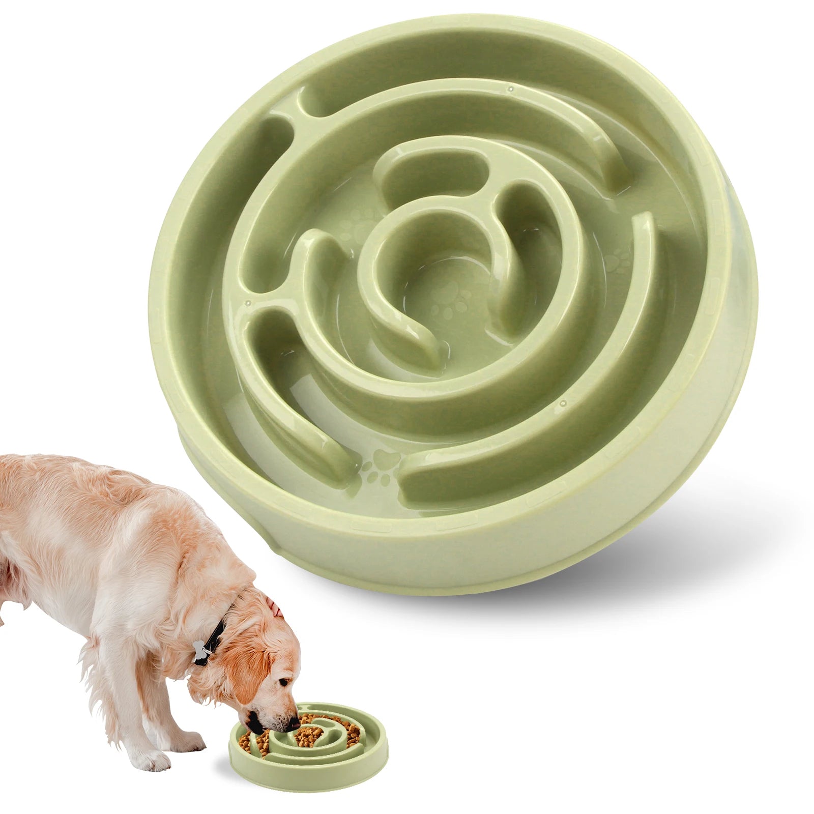 Pet Dog Slow Feeder Bowl Fun Non Slip Anti-Gulping Slower Food Feeding Dishes Eco Dog Bowl for Small Medium Large Dogs Puppy