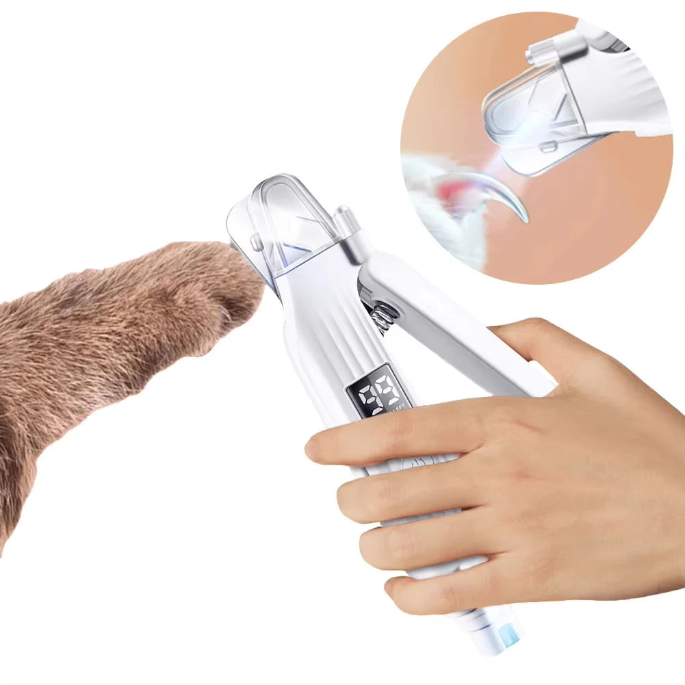 $17.99 -2-in-1 Electric Pet Nail Grinder & Trimmer with LED Light – Safe, Low-Noise Grooming Tool for Small, Medium & Large Dogs and Cats