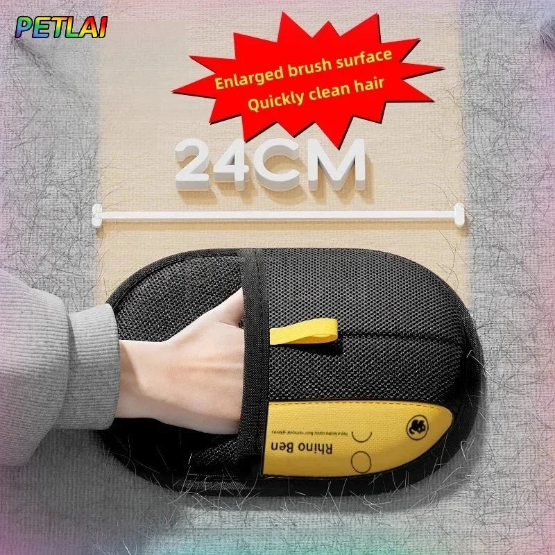 Reusable Pet Hair Removal Glove – Electrostatic Grooming Brush for Cats & Dogs, Washable Lint Remover for Furniture & Clothing