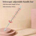 Pet Hair Remover Set with Telescopic Handle – 180° Rotating Metal Carpet & Rug Rake for Dog & Cat Fur