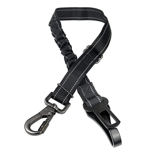 $12.99 -Adjustable Reflective Dog Car Seat Belt – Durable Nylon Safety Leash for Small to Large Dogs