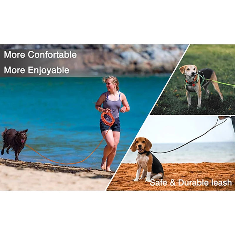 Waterproof Long Dog Training Leash — PVC Recall Lead, 5–30 ft