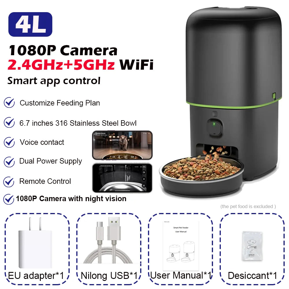 Smart Automatic Pet Feeder with Camera