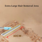 Pet Hair Remover Set with Telescopic Handle – 180° Rotating Metal Carpet & Rug Rake for Dog & Cat Fur