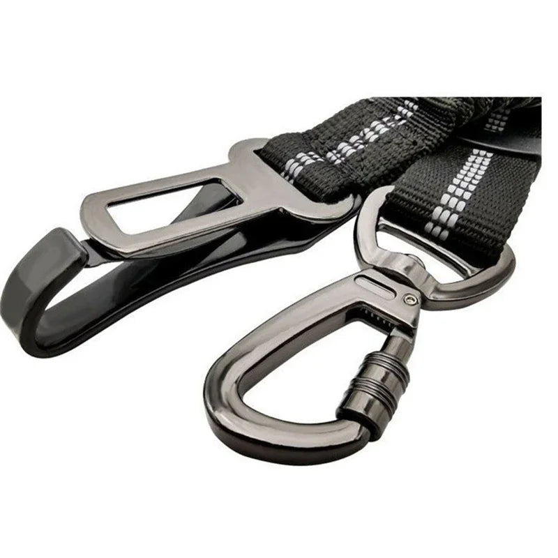 $12.99 -Adjustable Reflective Dog Car Seat Belt – Durable Nylon Safety Leash for Small to Large Dogs