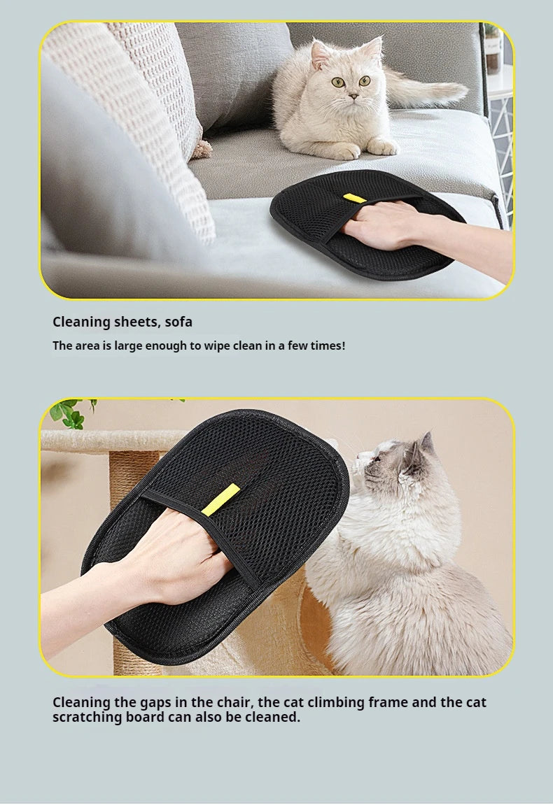 $11.99-$12.99 -Reusable Pet Hair Removal Glove – Electrostatic Grooming Brush for Cats & Dogs, Washable Lint Remover for Furniture & Clothing