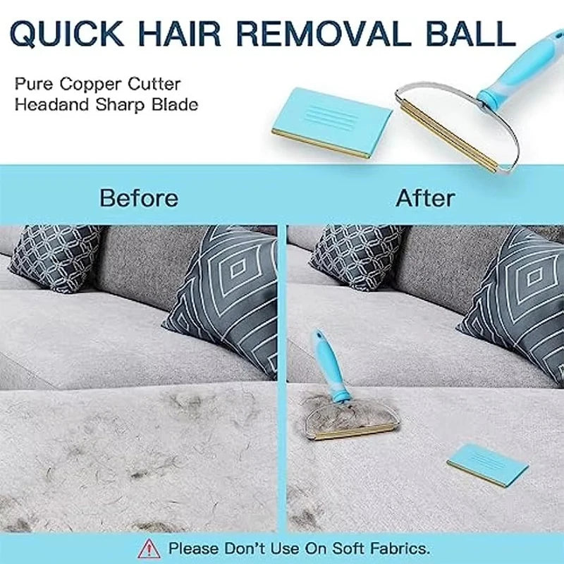 Pet Hair Remover Set with Telescopic Handle – 180° Rotating Metal Carpet & Rug Rake for Dog & Cat Fur