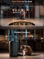 Smart Automatic Pet Feeder with Camera – WiFi App-Controlled Food Dispenser for Cats & Dogs